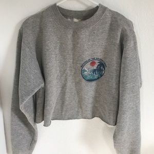 cropped sweatshirt